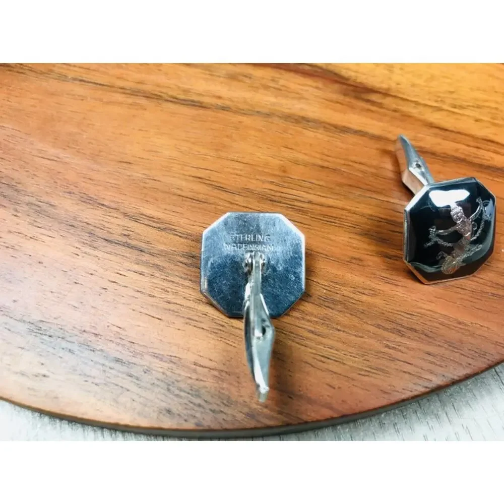 Men's Vintage 925 Siam Sterling Silver Cufflinks